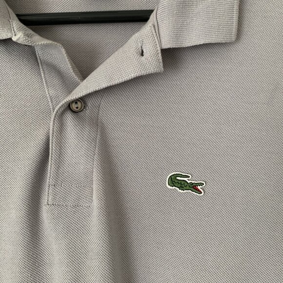 Lacoste Bundle Polo Shirt XL Purple & Gray Short Sleeve Classic Fit Cotton Croc - Picture 7 of 11